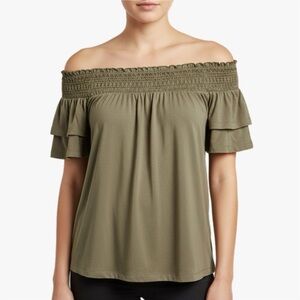 AEO Soft & Sexy Smocked Off the Shoulder Top